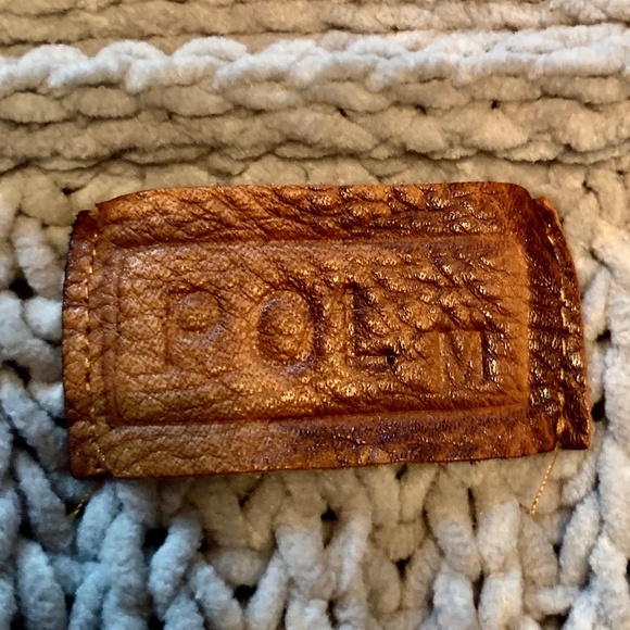 "POL" sweater, M-L, tie neck, taupe - Picture 6 of 10